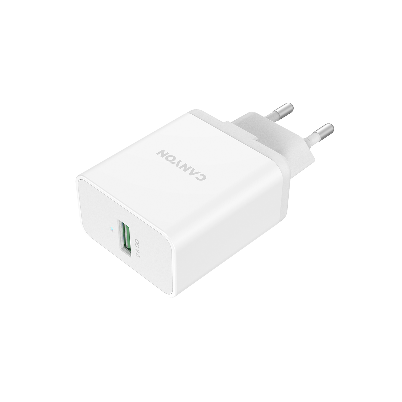 

Сетевое зарядное устройство Canyon H-12 18W, 1USB, Quick Charge, 3A, белый (CNE-CHA12W), H-12