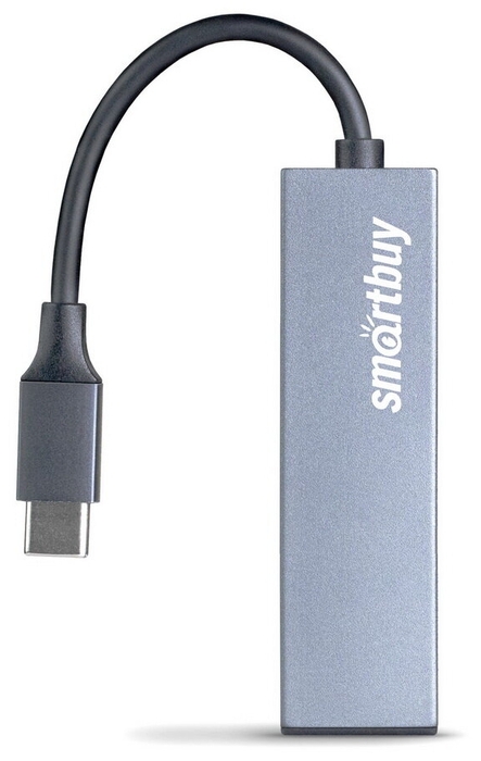 Концентратор Smartbuy 460С, 2xUSB 3.0, серый (SBHA-460C-G)