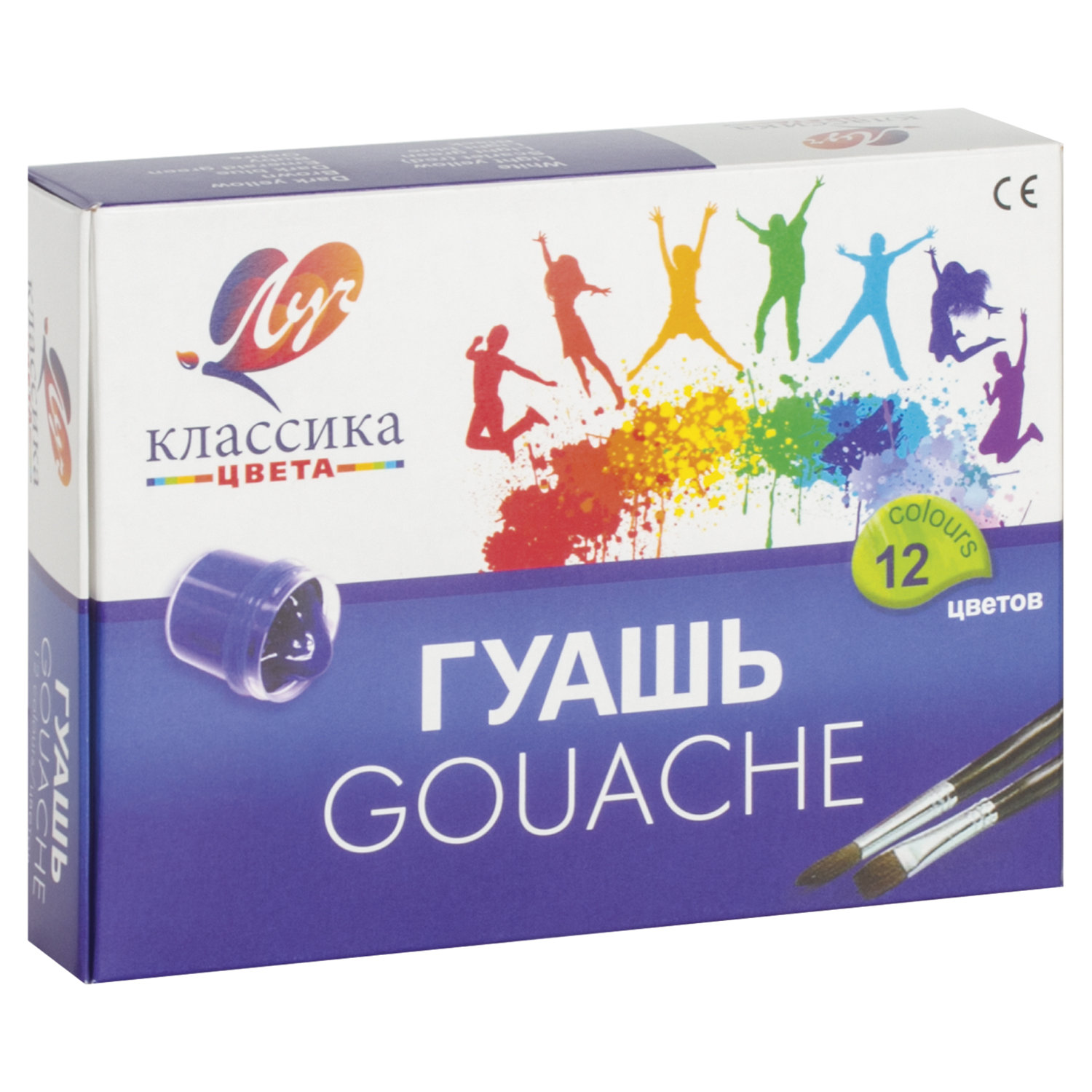 

Краски гуашь 12 шт./12 цветов, 20 мл, банка, картонная коробка, ЛУЧ Классика (19С1277-08)