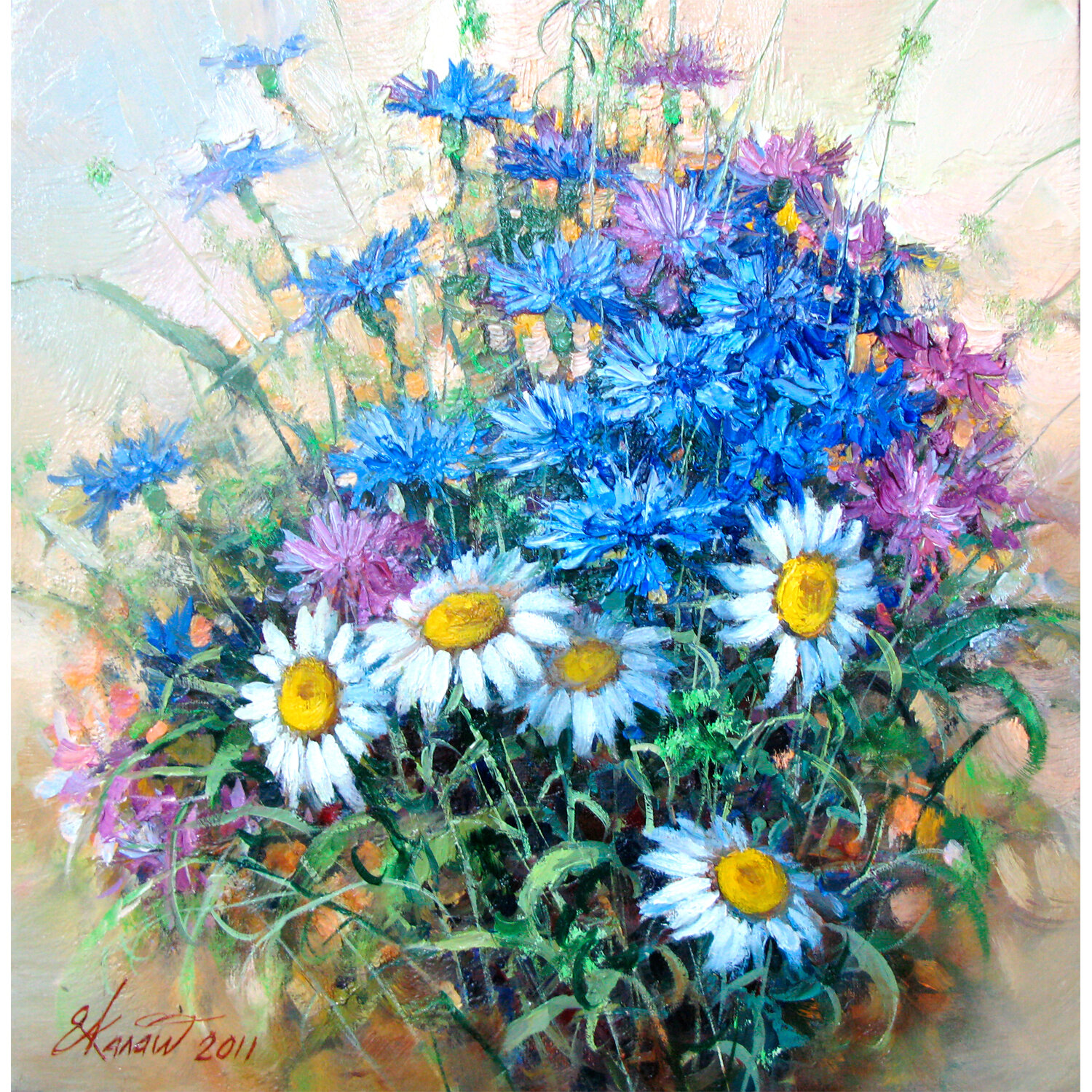 

Алмазная мозаика ОСТРОВ СОКРОВИЩ "Васильки и ромашки", 1 шт, 40 см x 30 см (662573), "Васильки и ромашки"