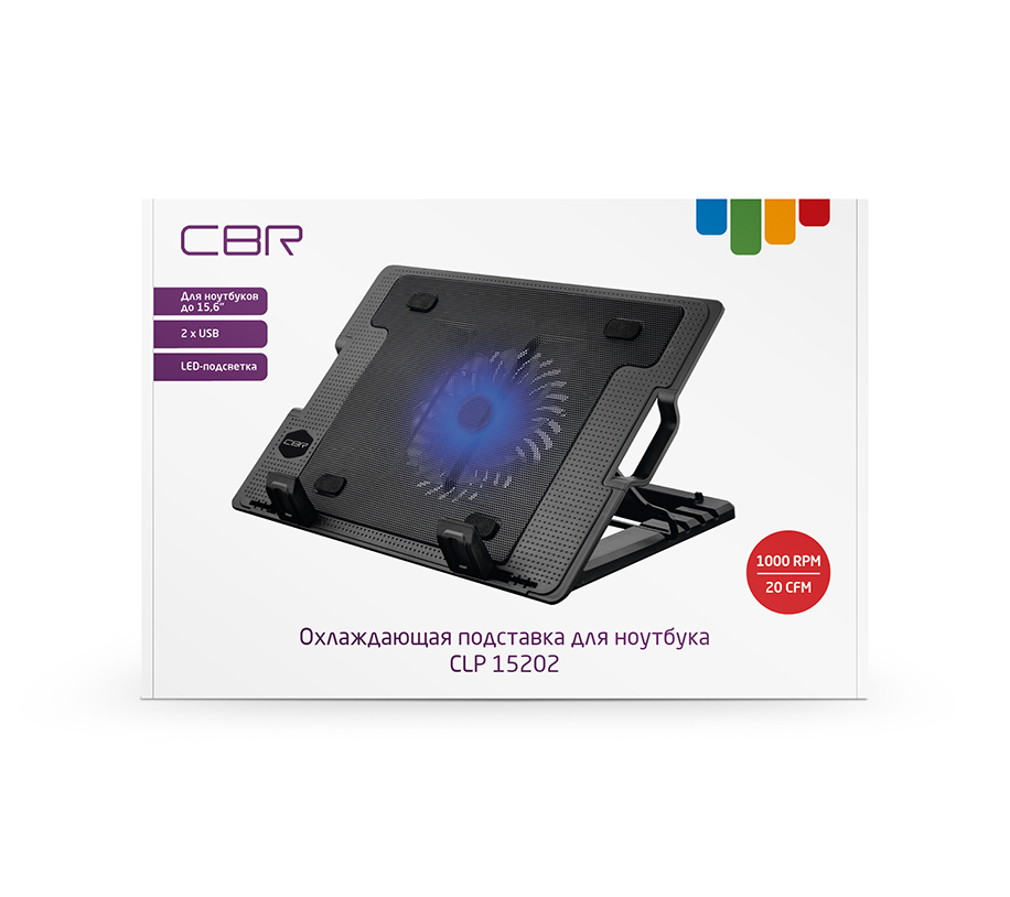 Охлаждающая подставка для ноутбука 15.6" CBR CLP 15202