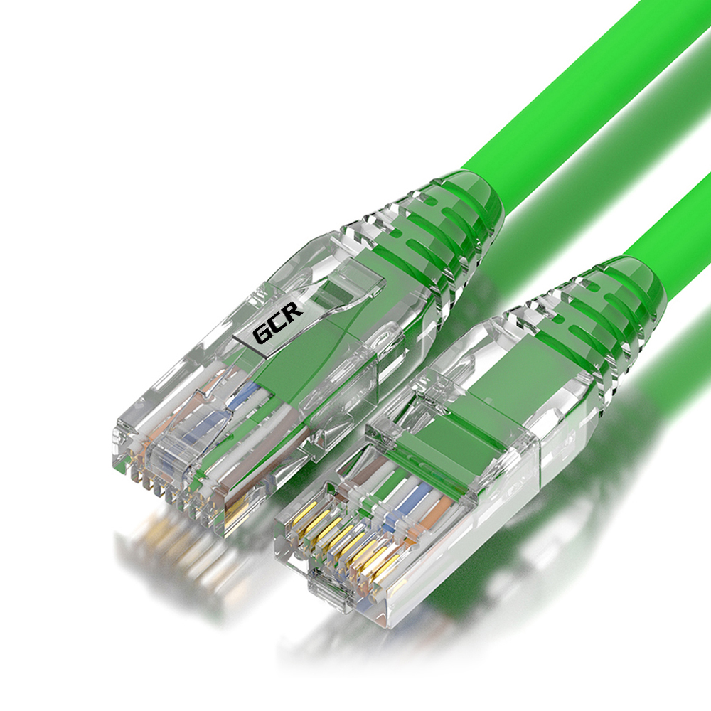 Патч-корд UTP кат.5e, 0.15м, RJ45-RJ45, зеленый, LSZH, Greenconnect (GCR-LSZH53 /GCR-52988)