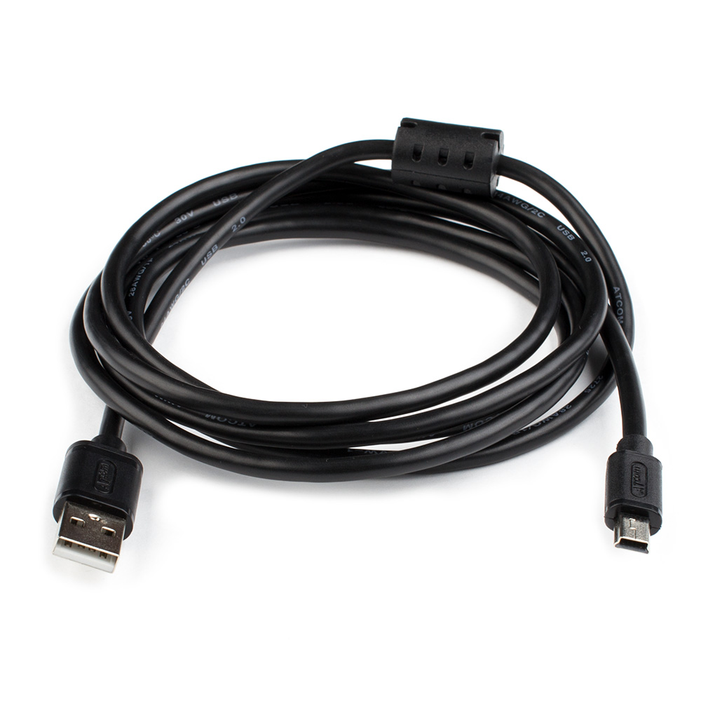 

Кабель USB 2.0(Am)-Mini USB 2.0(Bm), OTG, ферритовый фильтр, 1.8м, черный ATCOM (AT3794), 0