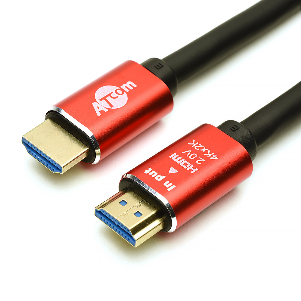 

Кабель HDMI(19M)-HDMI(19M) v2.0 4K, экранированный, 30 м, черный/красный Atcom (AT5947)