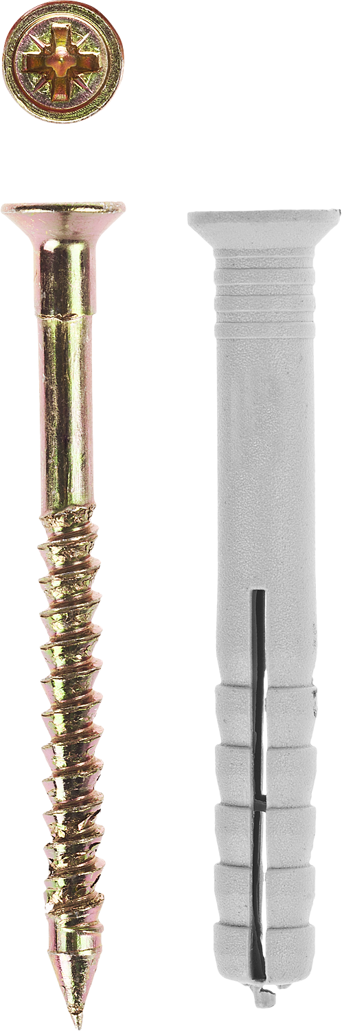Дюбель-гвоздь 8 мм x 14 см, полипропилен, с потайным бортиком, 500 шт., ЗУБР (4-301340-08-140)