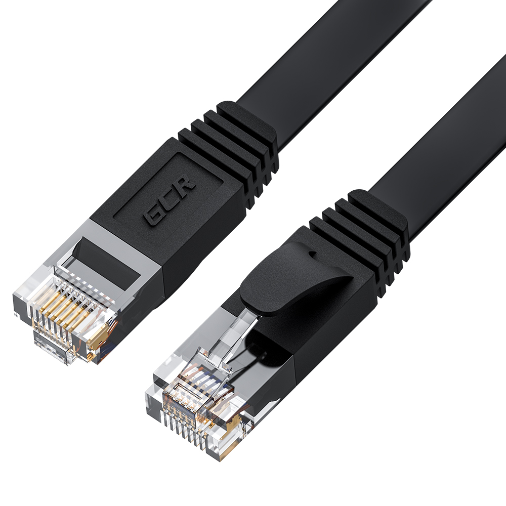 

Патч-корд UTP кат.6, 0.15м, RJ45-RJ45, черный, плоский, Greenconnect (GCR-LNC65 /GCR-52684 ), GCR-LNC65