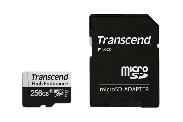 Карта памяти 256Gb microSDXC Transcend High Endurance Class 10 UHS-I U3 + адаптер (TS256GUSD350V)