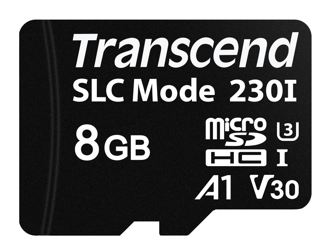 Карта памяти промышленная 8Gb microSDHC Transcend Industrial 230I Class 10 UHS-I U3 V30 A1 (TS8GUSD230I)