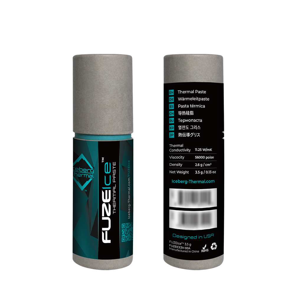 

Термопаста Iceberg Thermal FUZEIce, 11.25 Вт/м*К, баночка, 3.5г, серый (FUZEICE3V-00A), FUZEIce G061