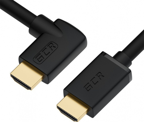 

Кабель HDMI(19M)-HDMI(19M) прямой+правый угол v2.0 4K, экранированный, 3 м, черный Greenconnect (GCR-52323)