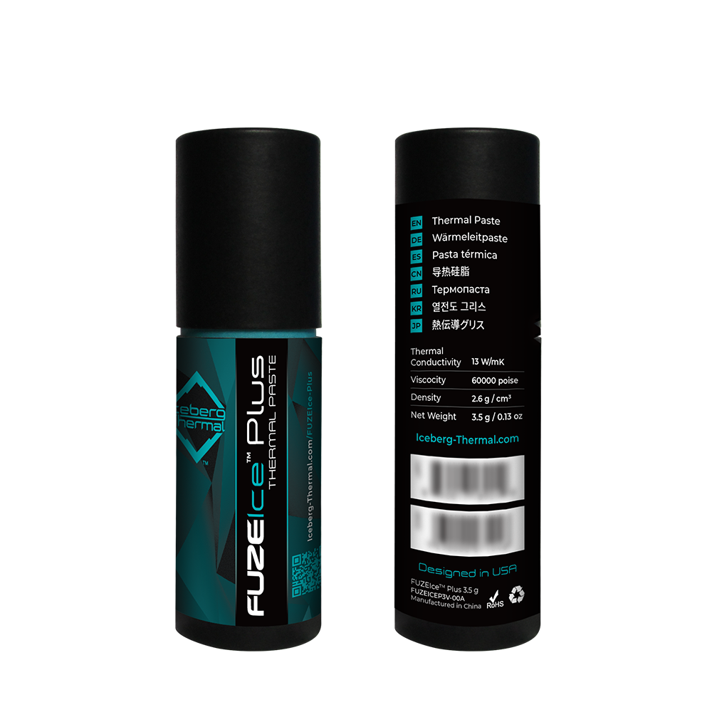 

Термопаста Iceberg Thermal FUZEIce Plus G061, 13 Вт/м*К, баночка, 3.5г, серый (FUZEICEP3V-00A), FUZEIce Plus G061
