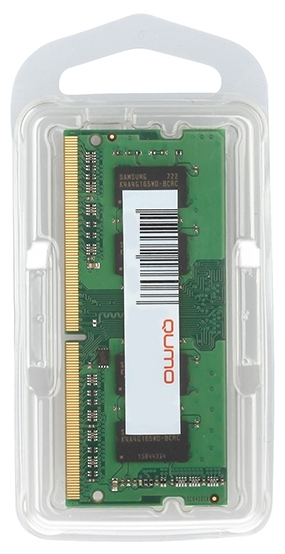 

Память DDR4 SODIMM 16Gb, 3200MHz, CL22, 1.2 В, Qumo (QUM4S-16G3200N22), QUM4S-16G3200N22