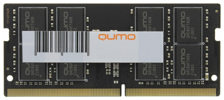 

Память DDR4 SODIMM 32Gb, 3200MHz, CL22, 1.2 В, Qumo (QUM4S-32G3200N22), QUM4S-32G3200N22
