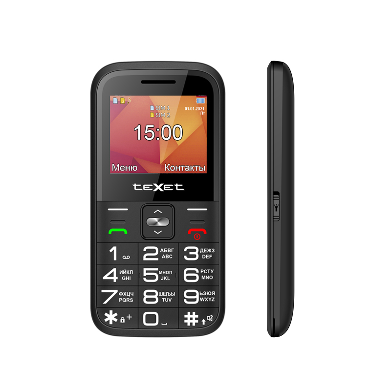 

Мобильный телефон teXet TM-B418, 2.2" 220x176 TFT, 1xCam, 2-Sim, 1400 мА·ч, micro-USB, черный, TM-B418