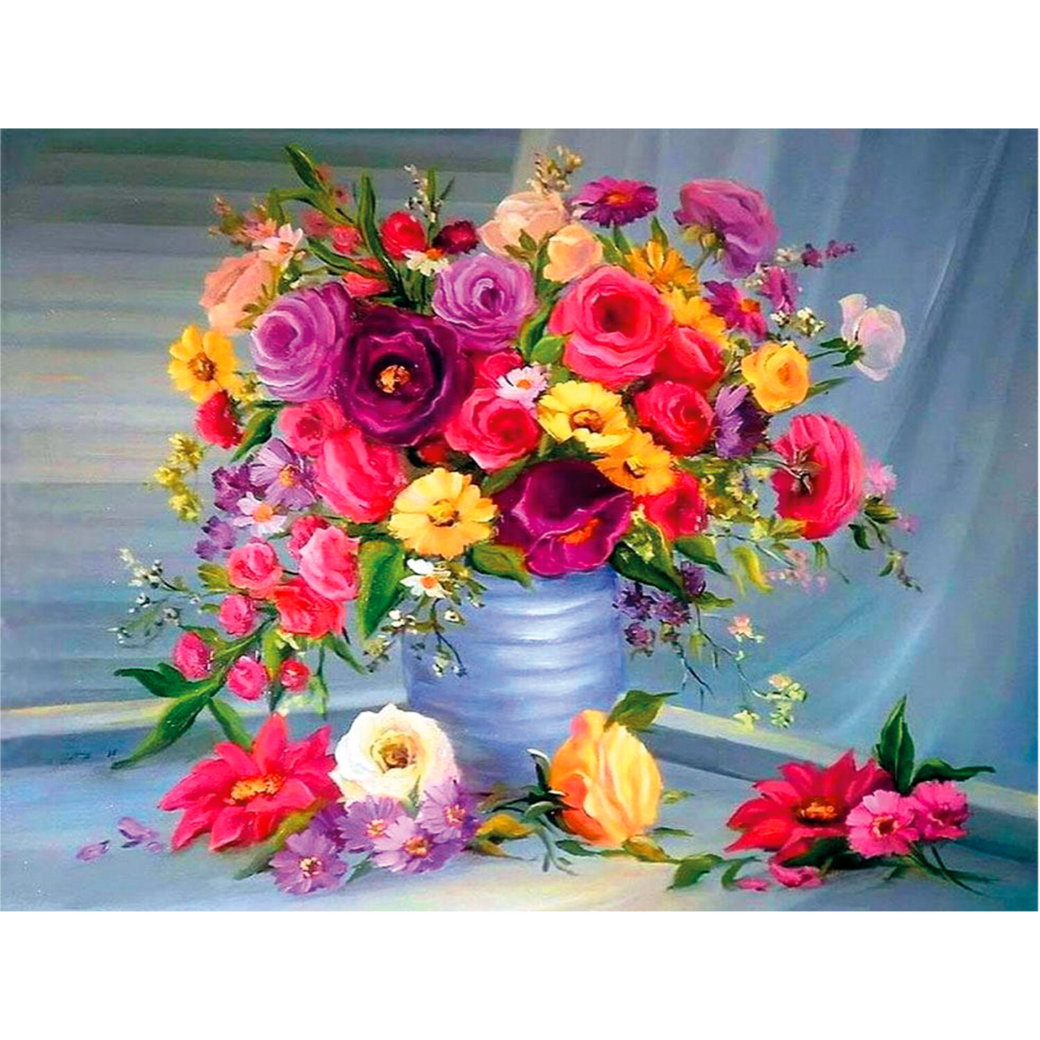 

Алмазная мозаика ОСТРОВ СОКРОВИЩ "Цветы", 1 шт, 50 см x 40 см (662415), "Цветы"