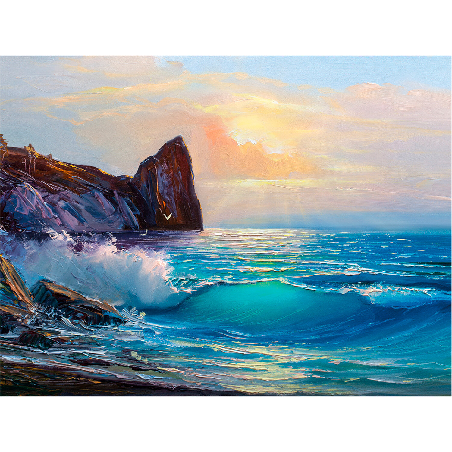 Алмазная мозаика ОСТРОВ СОКРОВИЩ "Море", 80 смx60 см
