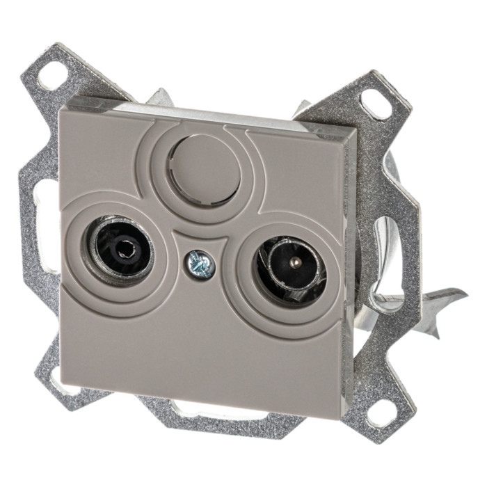 

Розетка TV+RD(FM) ABB LEVIT, кофе макиато, проходная, без рамки (2CHH083607A6018), 0