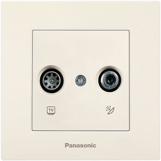 

Розетка TV+SAT PANASONIC Karre Plus, бежевый, в сборе (WKTC04612BG-RU)