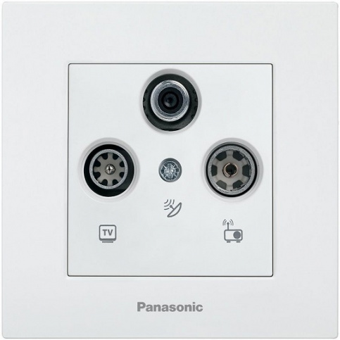 

Розетка TV+RD(FM)+SAT PANASONIC Karre Plus, белый, оконечная (WKTC04632WH-RU)
