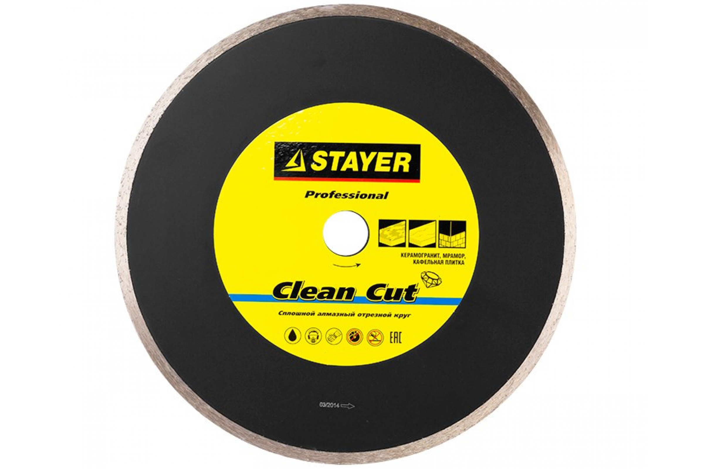 

Диск отрезной алмазный STAYER Professional ⌀18 см x 2.22 см, прямой, керамогранит, 1 шт. (3664-180_z02), Professional
