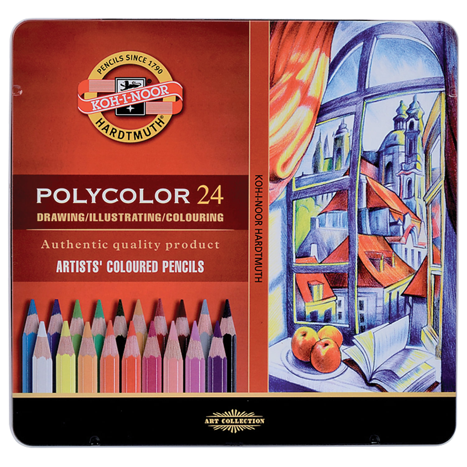 

Набор цветных карандашей KOH-I-NOOR Polycolor, шестигранные, 24 шт., заточенные (3824024002PL)
