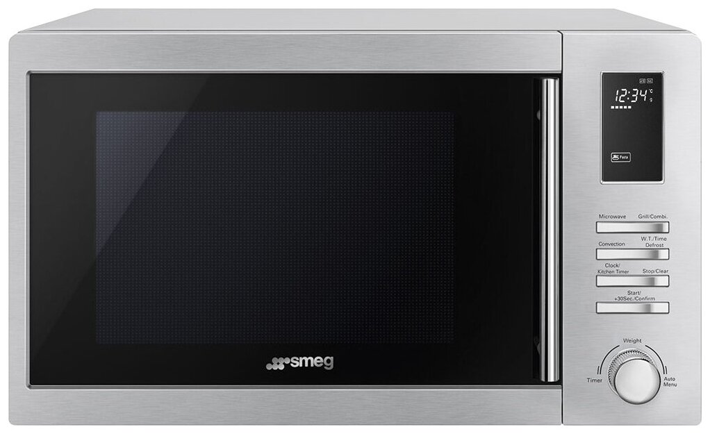 

Микроволновая печь SMEG MOE25X 900л, 900Вт, гриль, черный/серебристый (MOE25X), MOE25X
