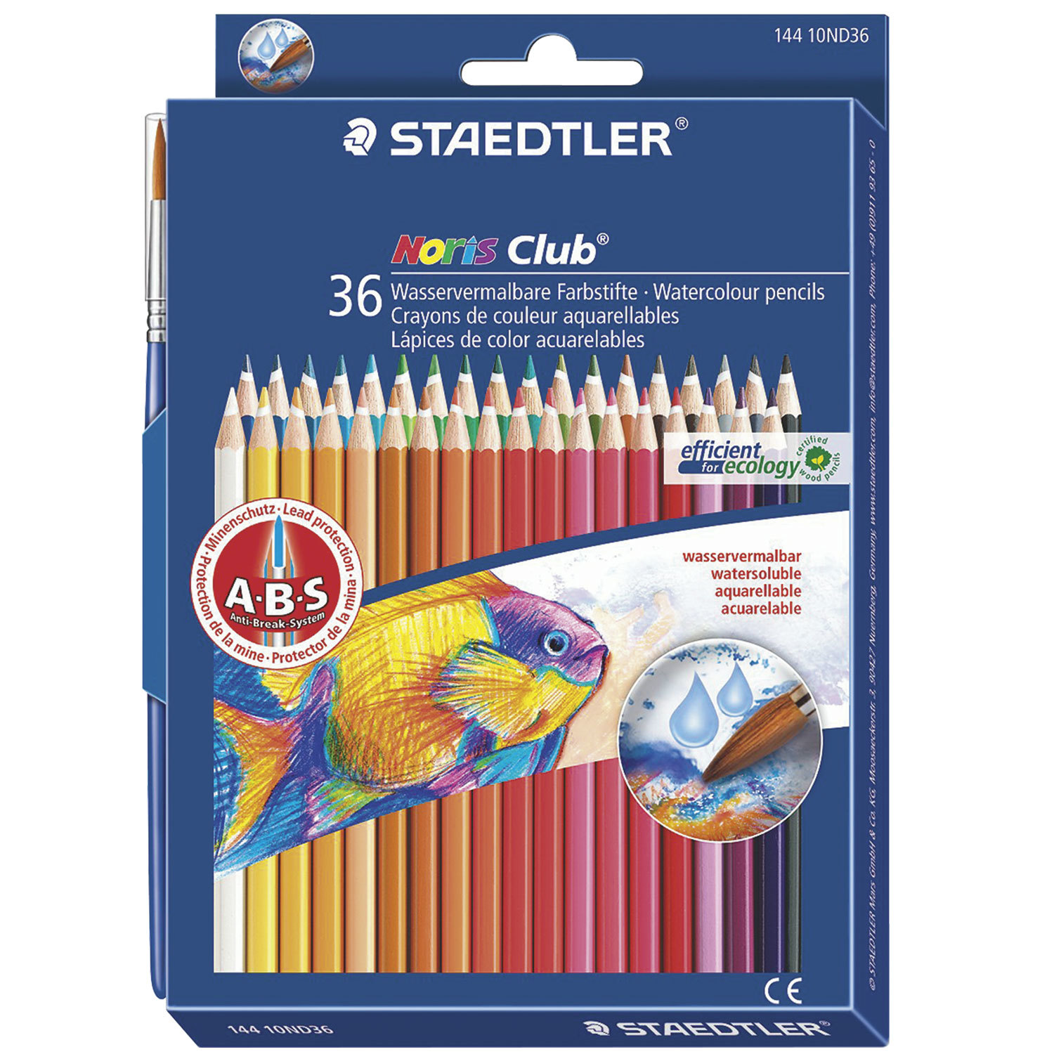 

Набор цветных карандашей STAEDTLER Noris Club, шестигранные, 36шт., заточенные (144 10ND3603), нет данных