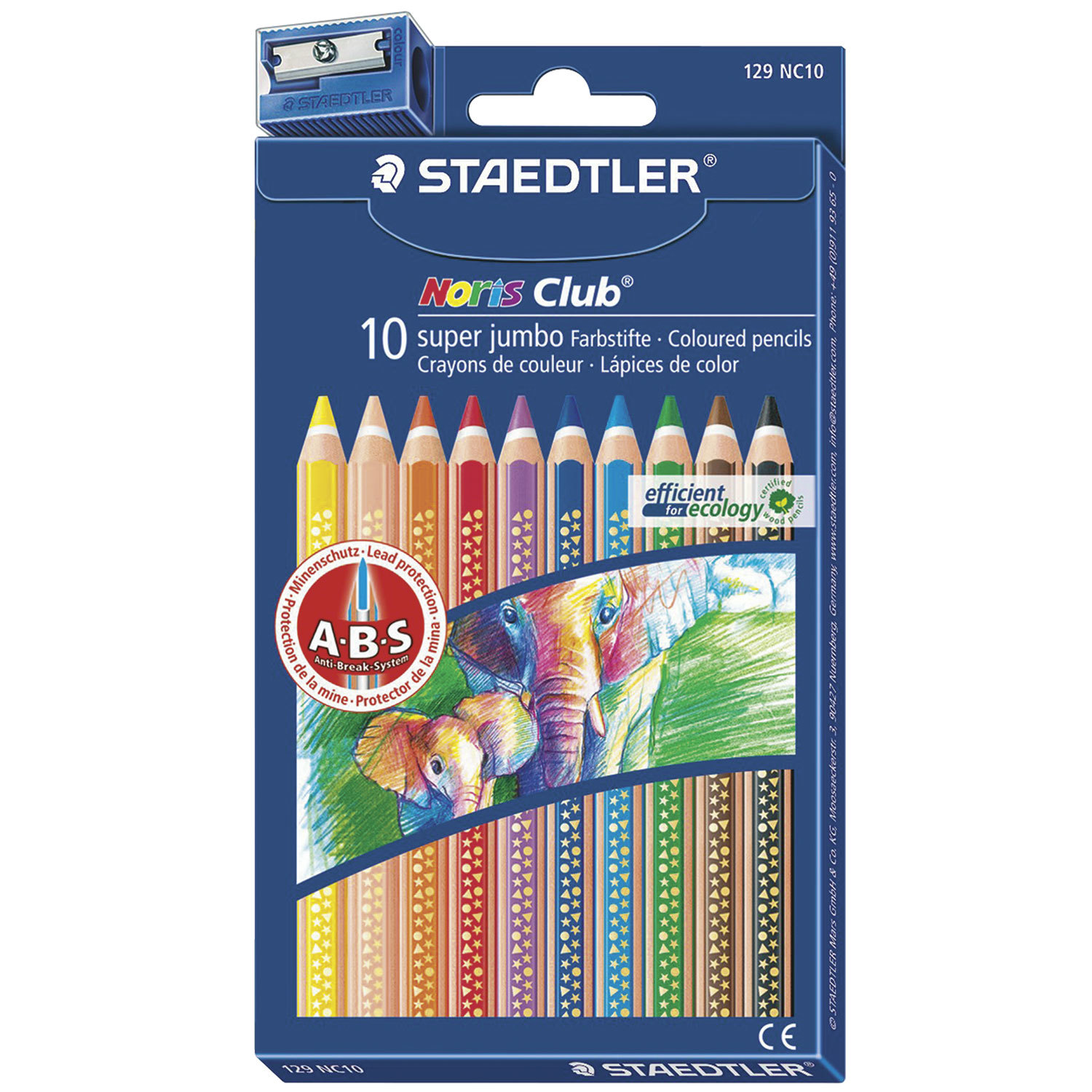 

Набор цветных карандашей STAEDTLER Noris Club, шестигранные, 10шт., заточенные (129 NC10), нет данных