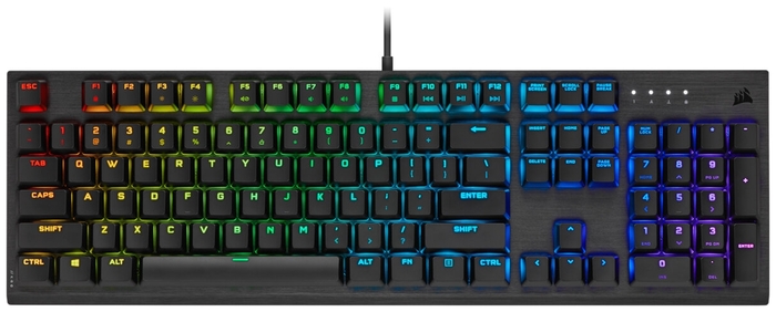 

Клавиатура проводная Corsair K60 RGB PRO Low Profile, механическая, Cherry MX Low Profile Speed, подсветка, USB, черный (CH-910D018-RU), K60 RGB PRO Low Profile