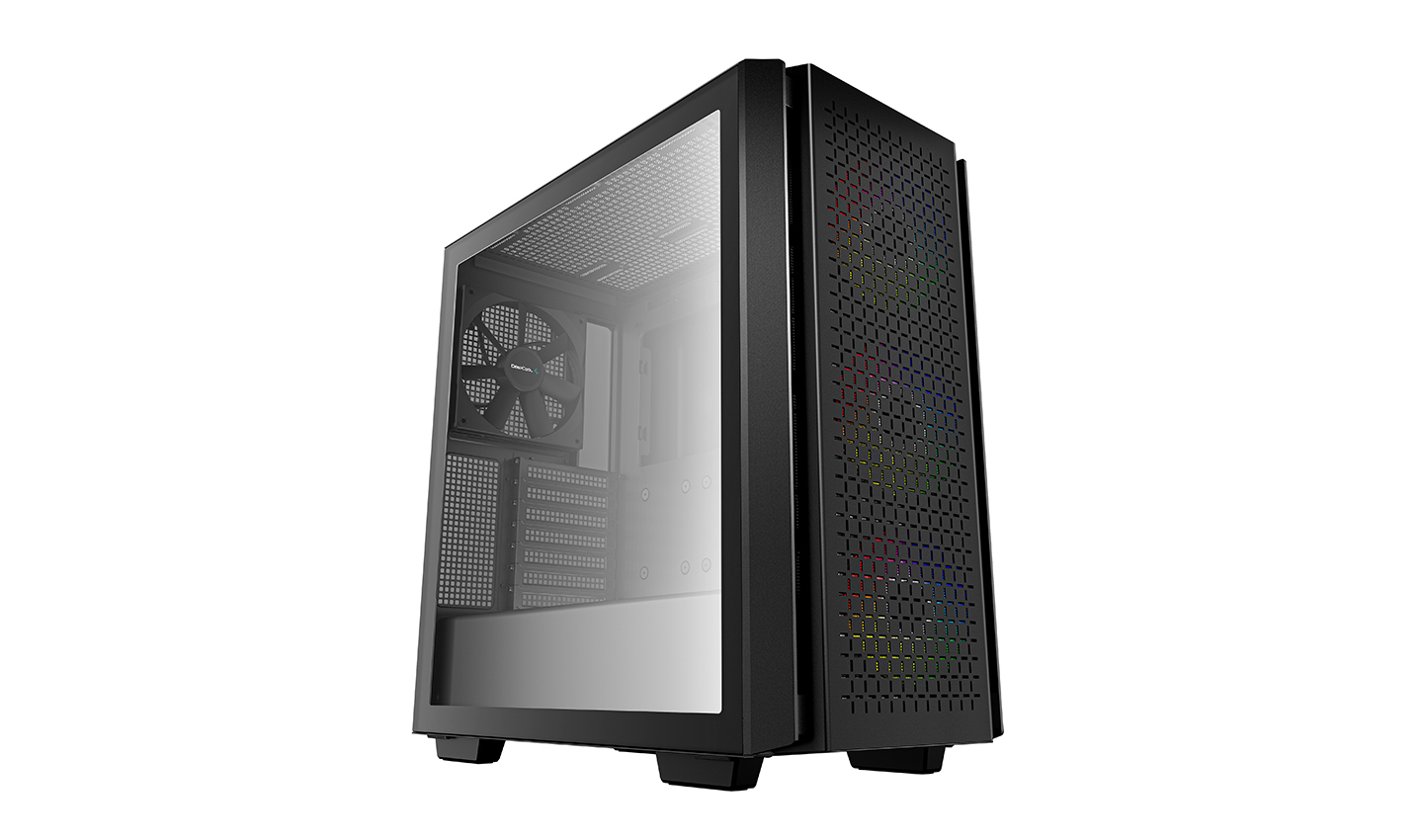 Корпус Deepcool CG560, EATX, Midi-Tower, 2xUSB 3.0, RGB подсветка, черный, без БП (R-CG560-BKAAE4-G-1)