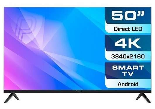 

Телевизор 50" PRESTIGIO PTV50SS06X, 4K, 3840x2160, DVB-T /T2 /C, HDMI, USB, WiFi, Smart TV, черный (PTV50SS06X_CIS_BK), PTV50SS06X