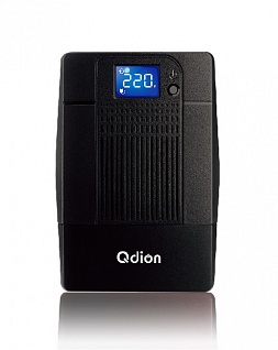 ИБП Qdion QDV650, 650VA, 360W, IEC, розеток - 4, черный (QDV650)