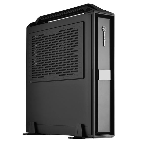 Корпус SilverStone ML08 Milo, Mini-ITX, Slim-Desktop, 2xUSB 3.0, черный, без БП (SST-ML08B-H)