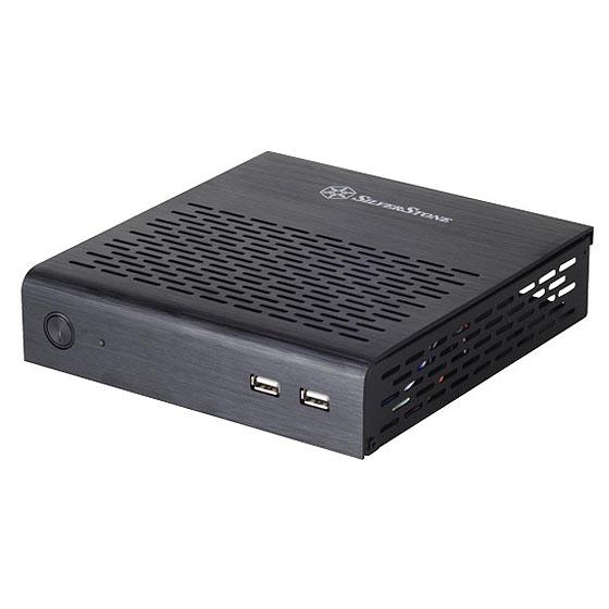 Корпус SilverStone PT13 Petit, Thin Mini-ITX, Slim-Desktop, черный, Без БП (SST-PT13B)