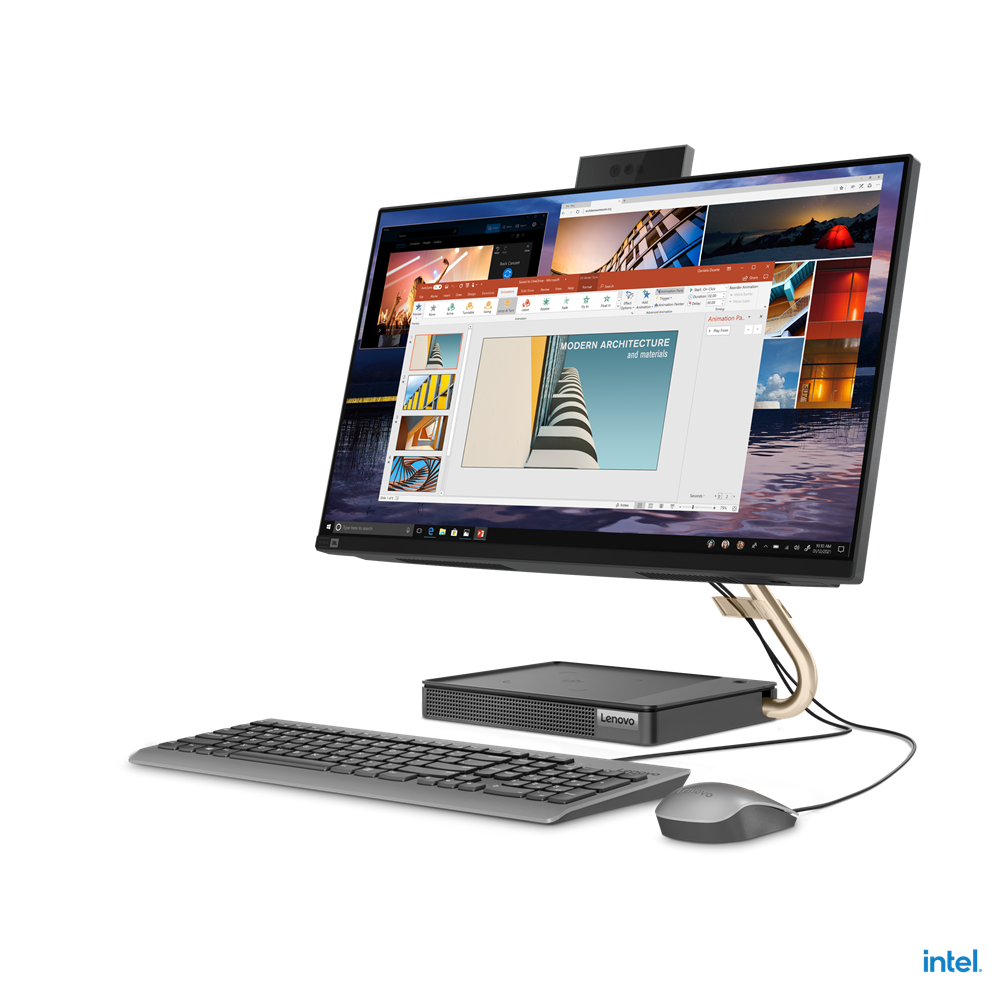 

Моноблок Lenovo IdeaCentre AIO 5 24IOB6 23.8" 1920x1080, Intel Core i5-11400T 1.3GHz, 8Gb RAM, 256Gb SSD, NVIDIA GeForce MX450 2Gb, WiFi, BT, Cam, DOS, серый, клавиатура, мышь (F0G3001GRK), 24IOB6