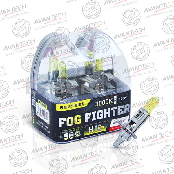 

Лампа автомобильная галогенная Avantech Fog Fighter, 55Вт, 12В, H1, 2шт. (AB3001)