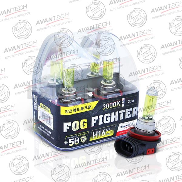 

Лампа автомобильная галогенная Avantech Fog Fighter, 19Вт, 12В, H16, 2шт. (AB3016)