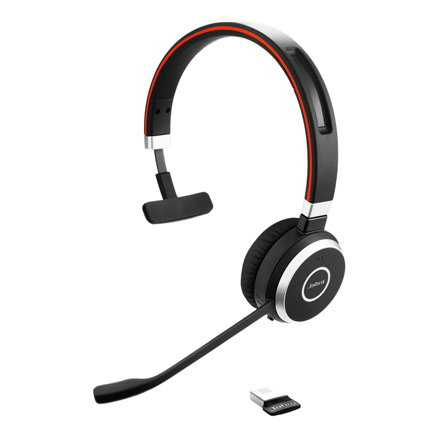 

Беспроводная гарнитура Jabra Evolve 65, моно, Bluetooth, USB, черный/красный (6593-823-309 ), Evolve 65