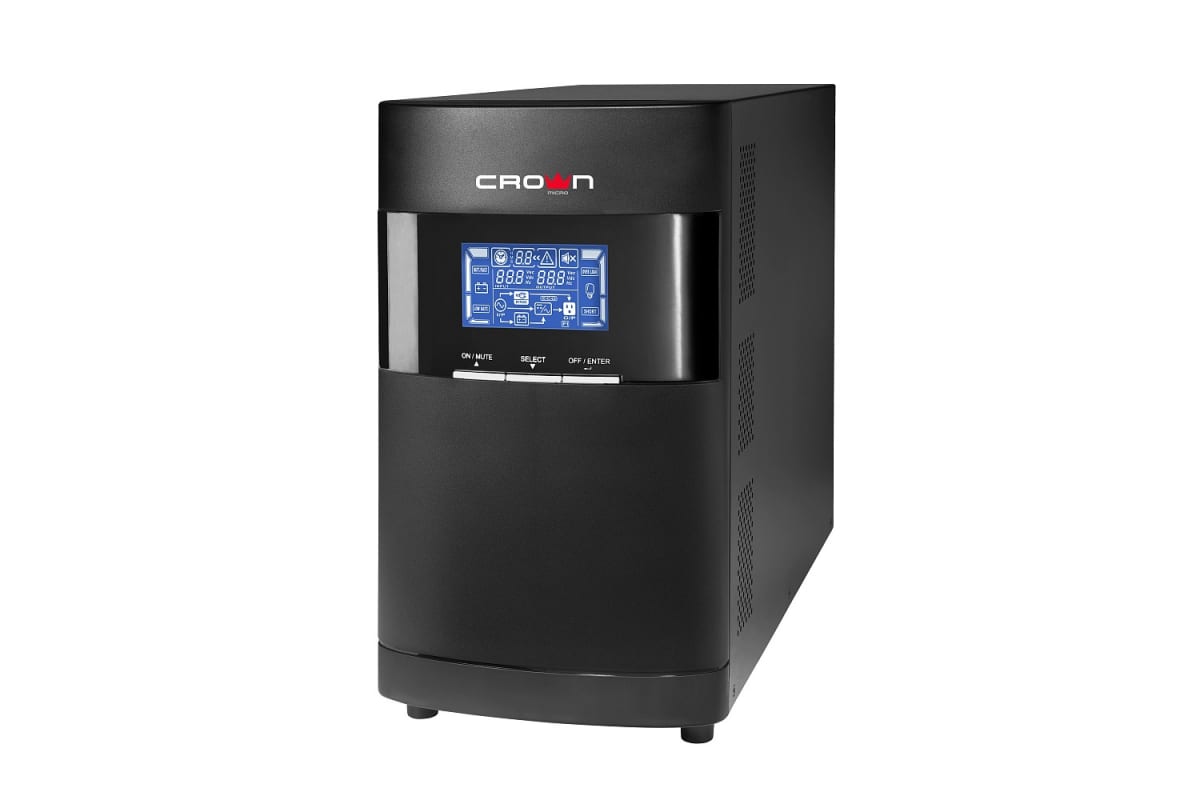

ИБП CROWN CMUOA-350-2K IEC, 2000 В·А, 1.8 кВт, IEC, розеток - 8, USB, черный, CMUOA-350-2K IEC