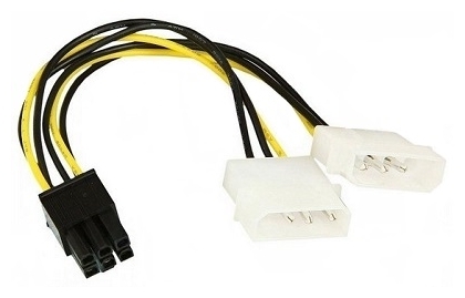Кабель-переходник 2xMolex-PCI-E 6pin Bion 15 см