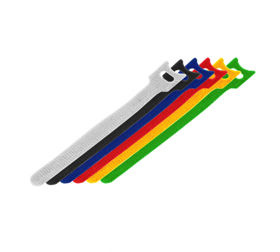 

Стяжка-липучка Rexant, 1.2 см x 150 мм, 12 шт., несколько цветов (07-7150)