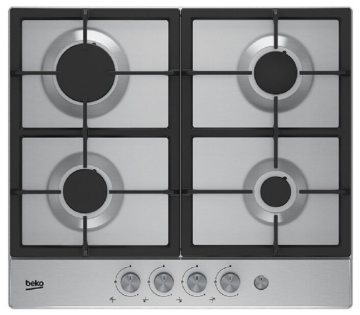 

Газовая варочная панель Beko HIAG 64235 SX, 4 конфорки, серебристая (7753988353), HIAG 64235 SX