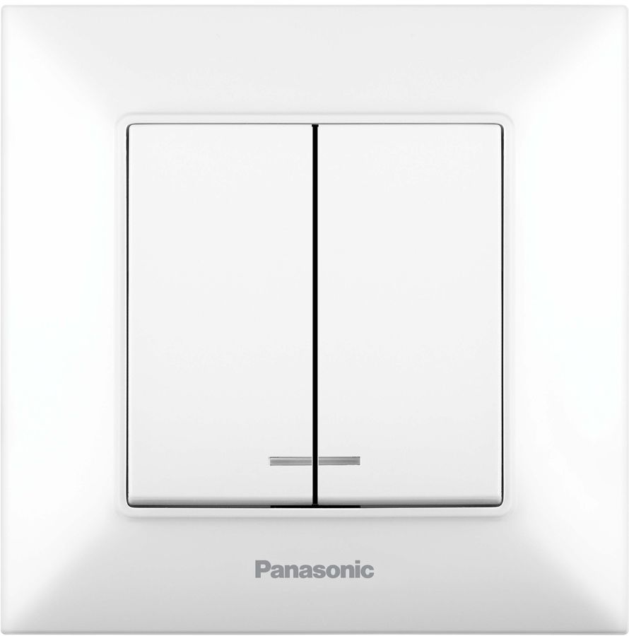 

Выключатель Panasonic Arkedia Slim, 2кл., индикатор/подсветка, скрытый монтаж, в сборе, белый (WNTC00102WH-RU)