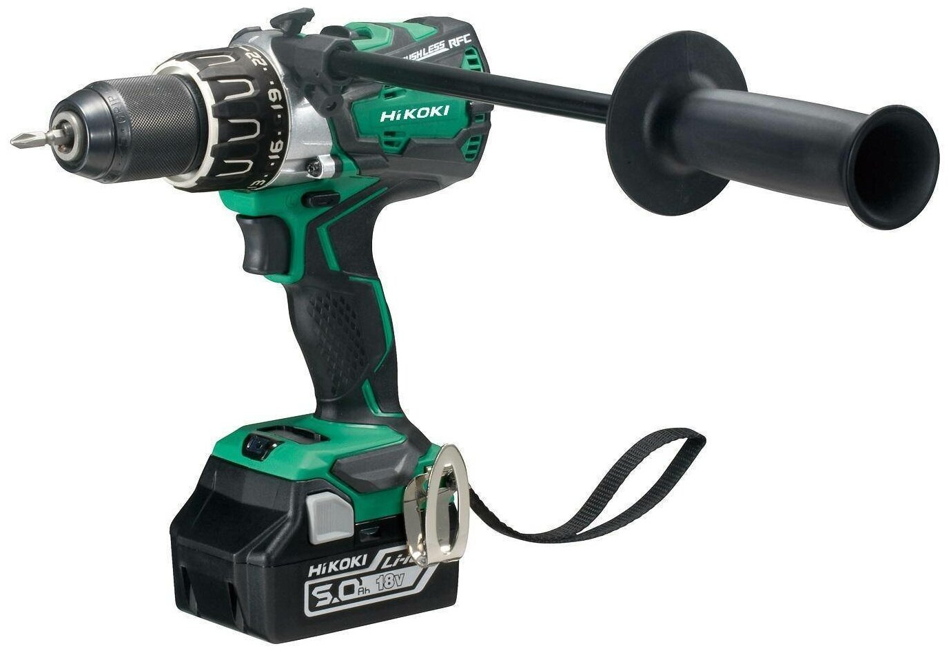 

Дрель-шуруповерт HIKOKI DS18DBL2, аккумуляторный, 136 Н·м, 2100 об/мин, 18V, 5 А·ч, Li-Ion, два акб, быстрозажимной патрон, кейс, 2.5кг (DS18DBL2RJZ), DS18DBL2