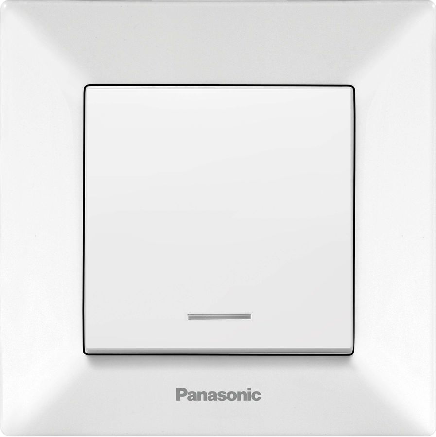 

Выключатель Panasonic Arkedia, 1кл., индикатор/подсветка, скрытый монтаж, в сборе, белый глянцевый (WMTC00442WH-RU)