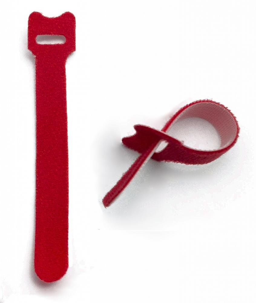Стяжка-липучка Hyperline, 14мм x 31см, 10шт., красный (WASN-310-RD-10)