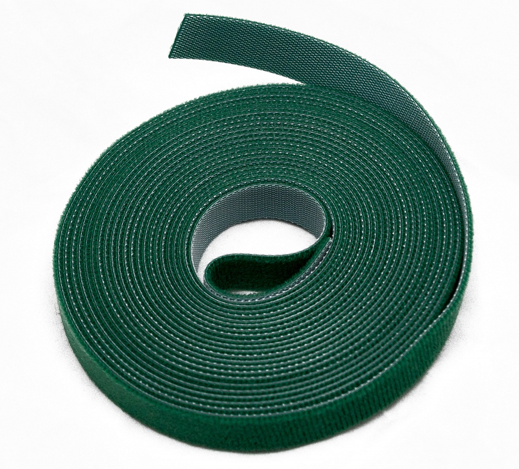 Стяжка-липучка Hyperline, 2.5 см x 5м, 1 шт., зеленый (WASNR-5x25-GN)