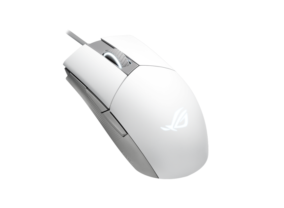 Мышь проводная ASUS ROG Strix Impact II Moonlight White 6200dpi оптическая светодиодная USB белыйсерый 90MP02C0-BMUA00 5175₽