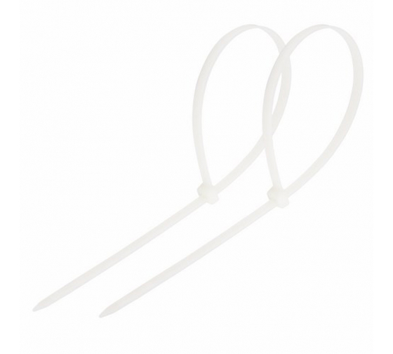 

Стяжка Rexant, 2.5 мм x 80 мм, 100 шт., белый (07-0080)