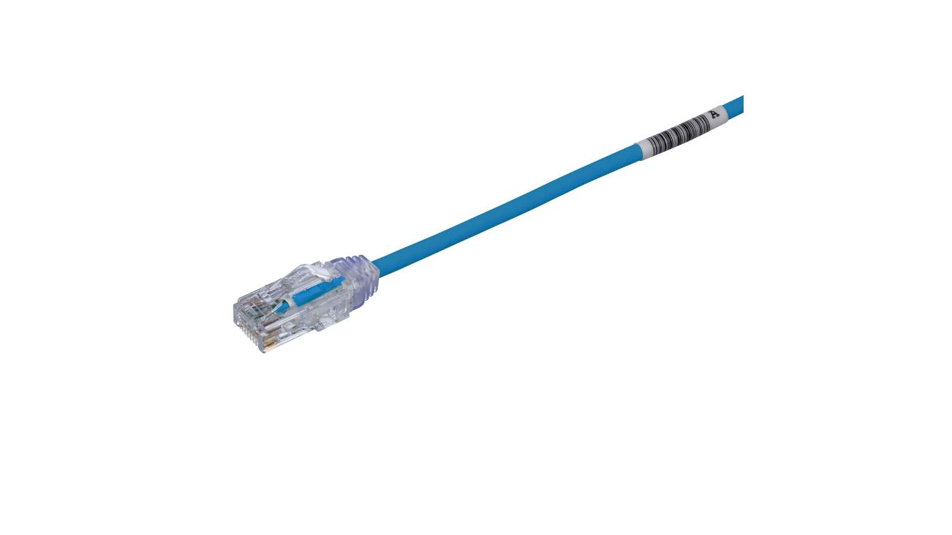 Патч-корд UTP кат.6, 2м, RJ45-RJ45, синий, PANDUIT (UTP28SP2MBU)